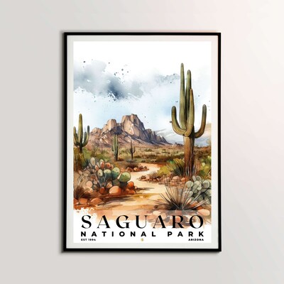 Saguaro National Park Poster, Travel Art, Office Poster, Home Decor | S4 - image1